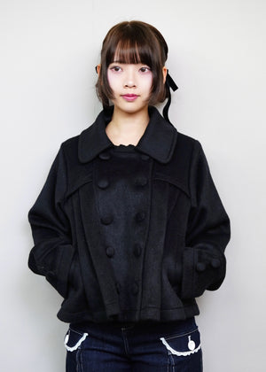 【新色黒追加発売】grace fur collar wool coat