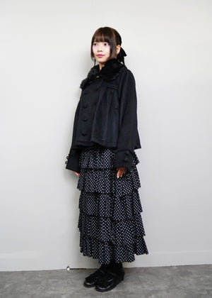 【新色黒追加発売】grace fur collar wool coat