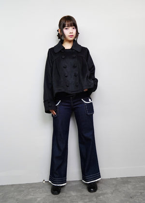 【新色黒追加発売】grace fur collar wool coat