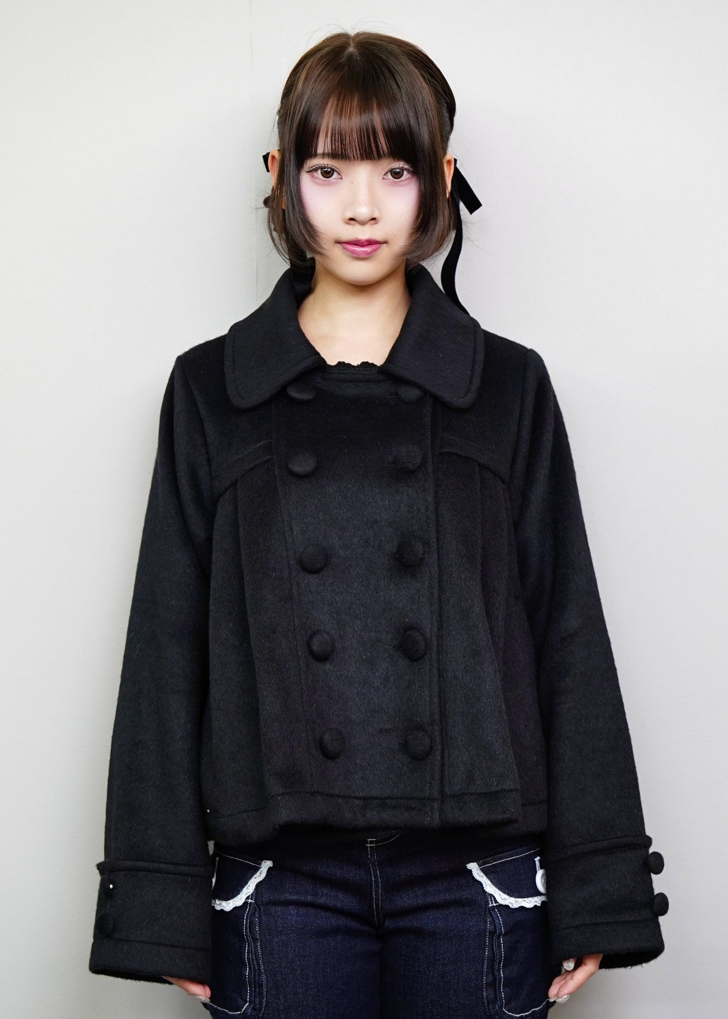 【新色黒追加発売】grace fur collar wool coat