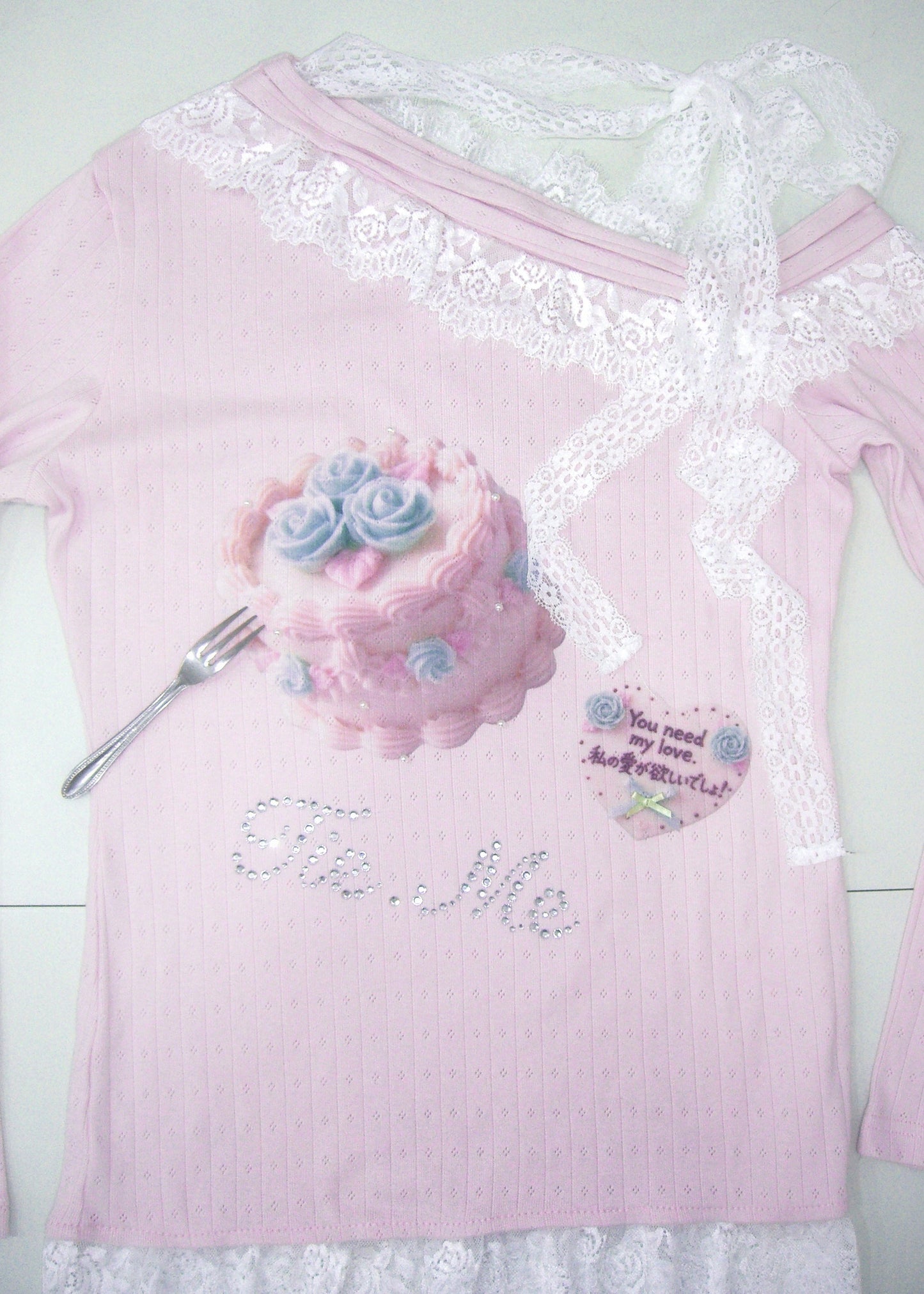 【8月下旬発送】「You need my love.」Lace-up Tee