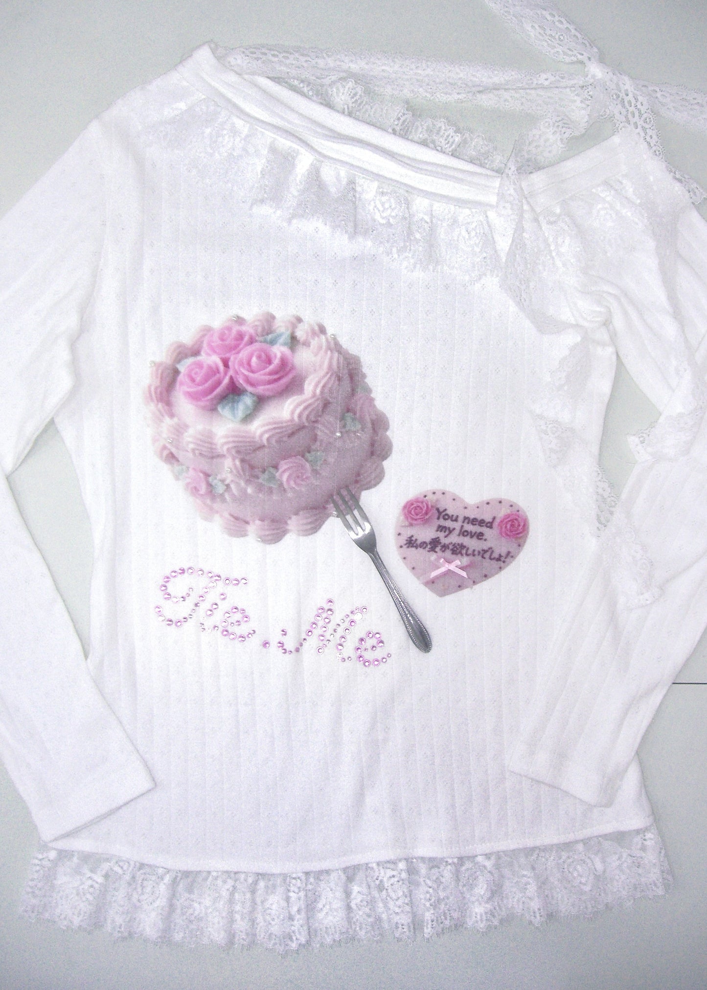 【8月下旬発送】「You need my love.」Lace-up Tee