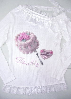 【8月下旬発送】「You need my love.」Lace-up Tee