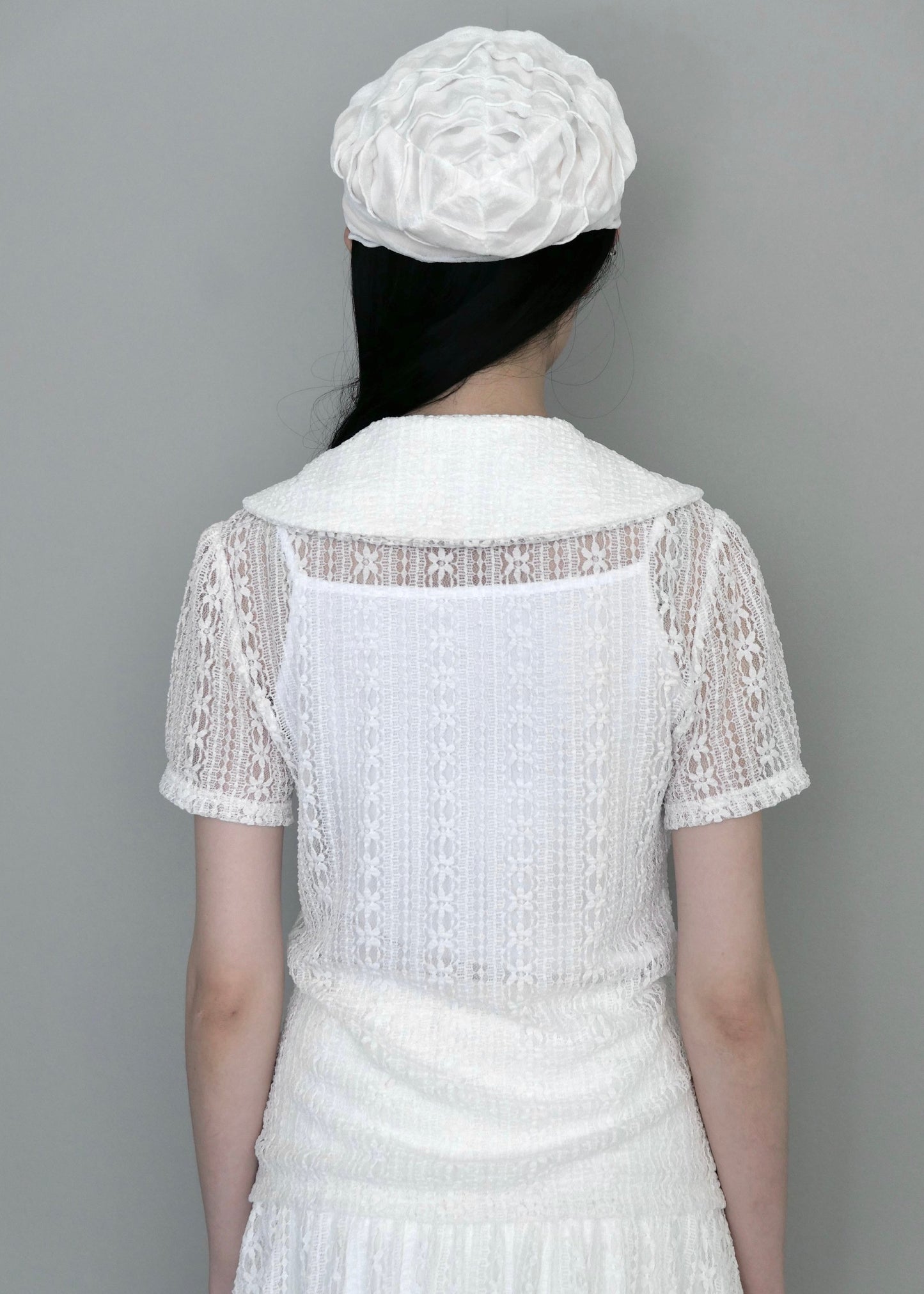 「want to be with lace」blouse-WHITE