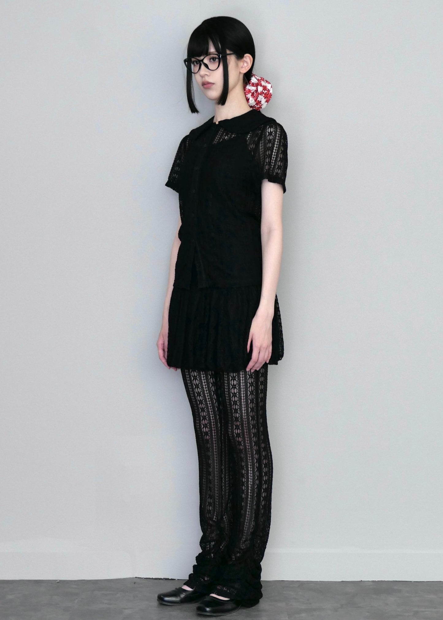 「want to be with lace」blouse-BLACK