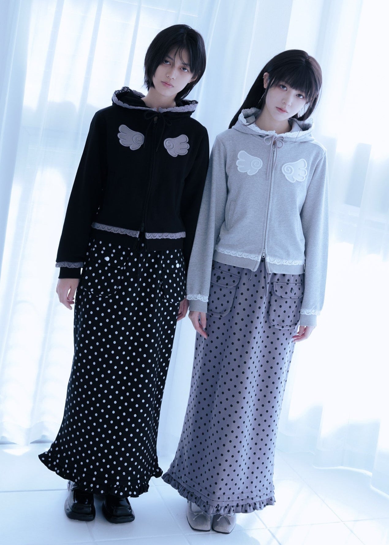 cargo frill long skirt