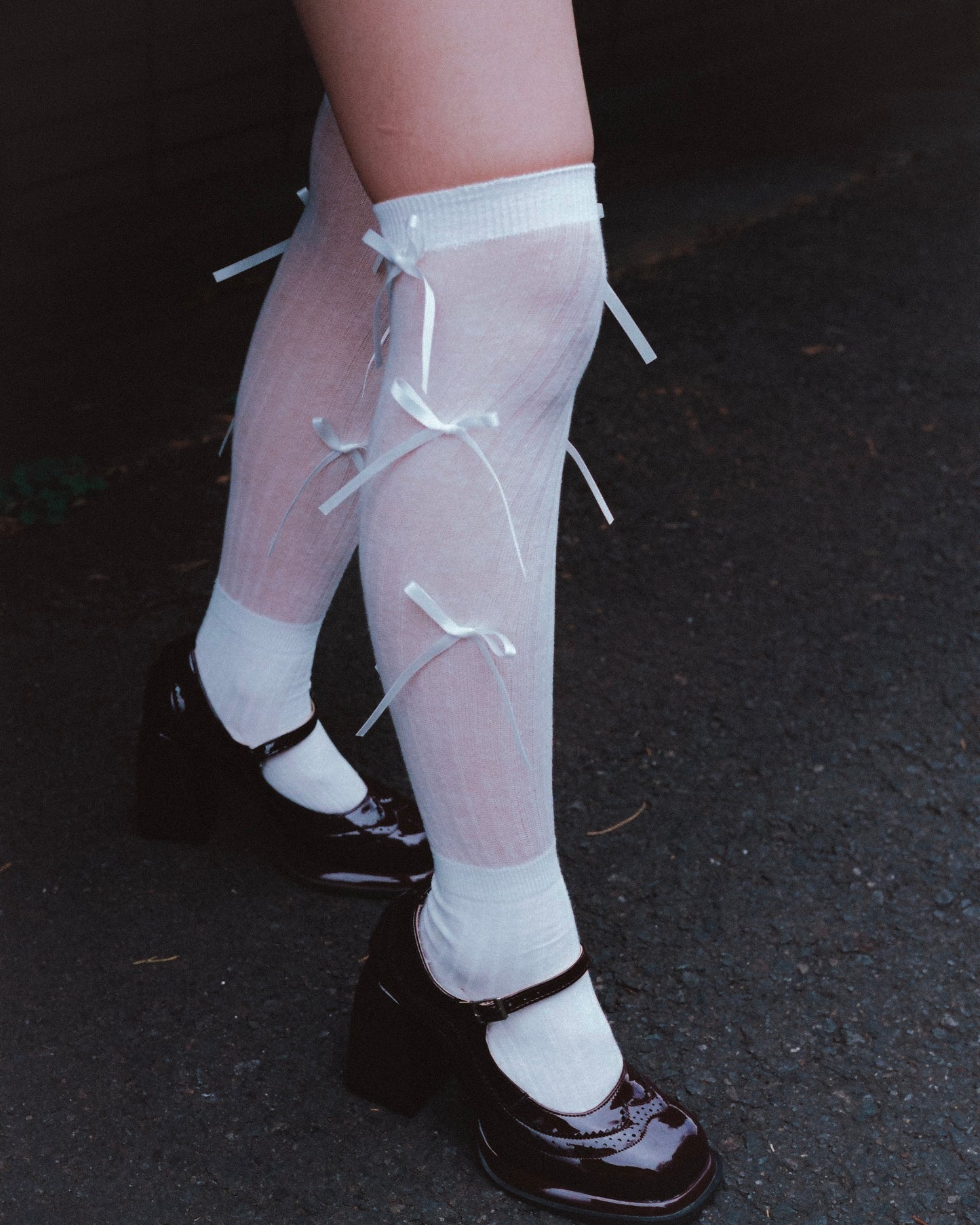 「Tie.Me SELECTIONS」ribbon knee high socks