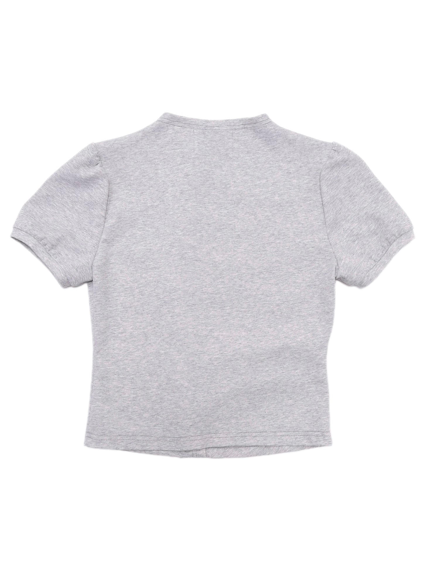 button up T-shirt-GRAY