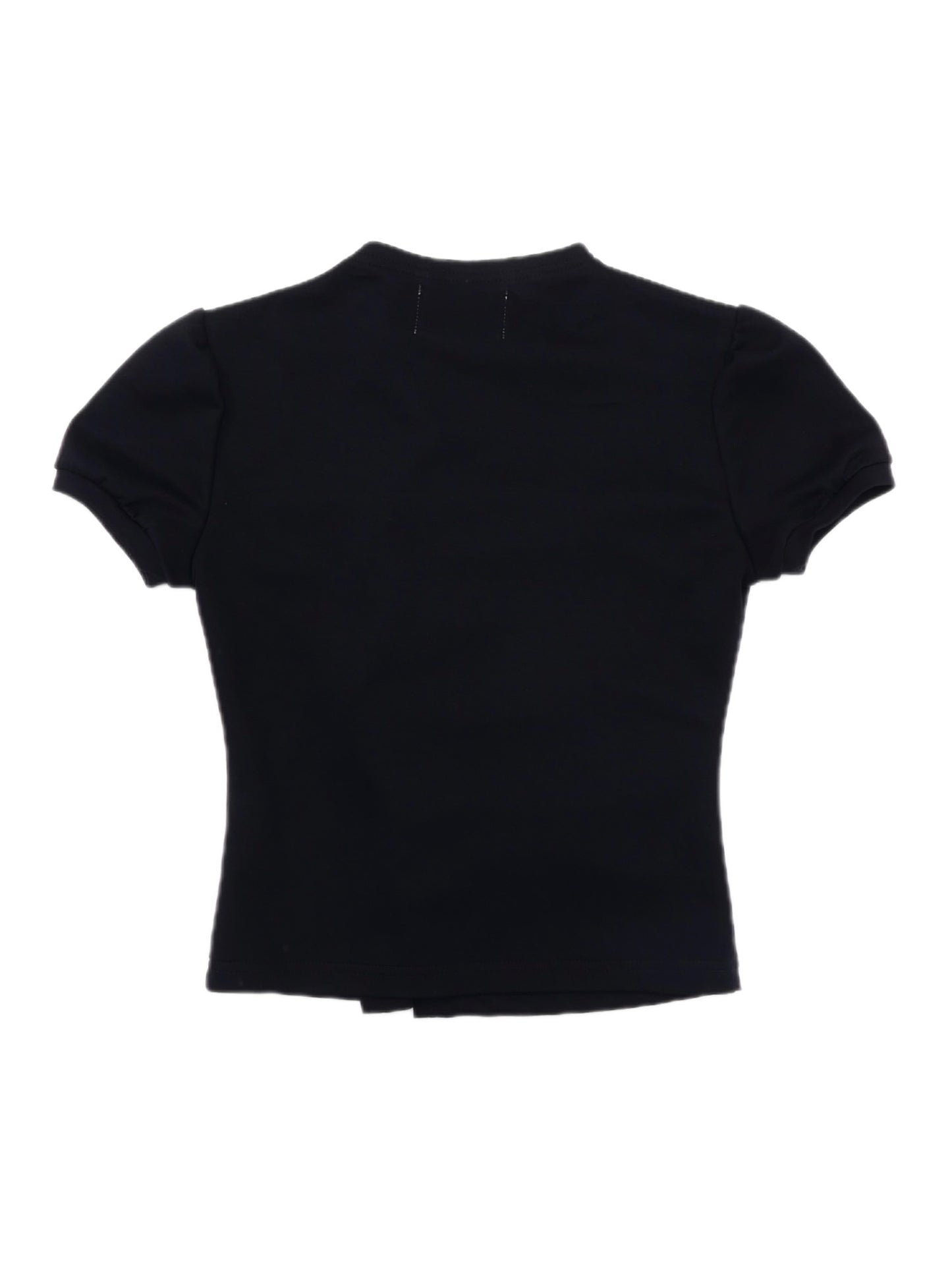 button up T-shirt-BLACK